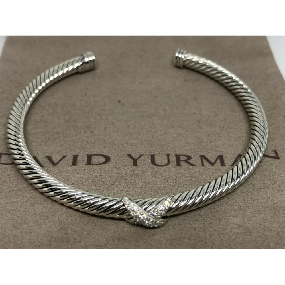 David Yurman Petite X Station Bracelet w/Diamonds
